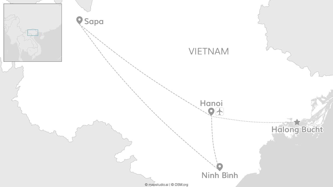 Vietnams Norden: Von Hanoi zu Reisfeldern & Halong Bucht